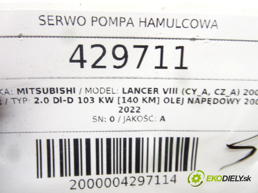 MITSUBISHI LANCER VIII (CY_A, CZ_A) 2007 - 2022    2.0 DI-D 103 kW [140 KM] olej napędowy 2008 - 2022  Posilovač Pumpa brzdová 4680A068 (Posilňovače bŕzd)