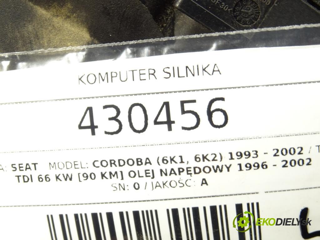 SEAT CORDOBA (6K1, 6K2) 1993 - 2002    1.9 TDI 66 kW [90 KM] olej napędowy 1996 - 2002  riadiaca jednotka Motor 038906018EE (Riadiace jednotky)