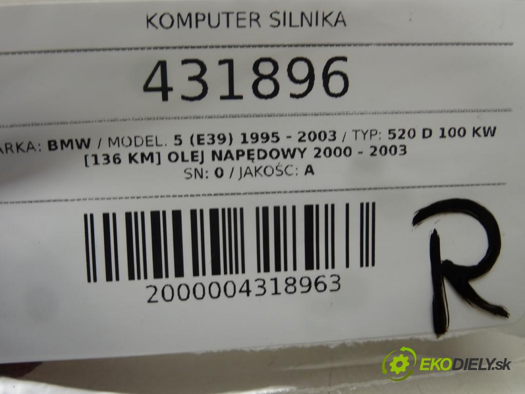 BMW 5 (E39) 1995 - 2003    520 d 100 kW [136 KM] olej napędowy 2000 - 2003  riadiaca jednotka Motor 0281010205 (Riadiace jednotky)