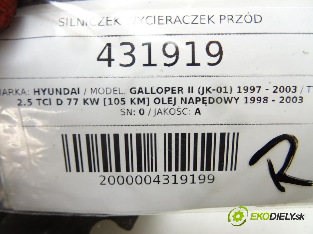 HYUNDAI GALLOPER II (JK-01) 1997 - 2003    2.5 TCi D 77 kW [105 KM] olej napędowy 1998 - 2003  Motorček stieračov predný HK781200 (Motorčeky stieračov predné)