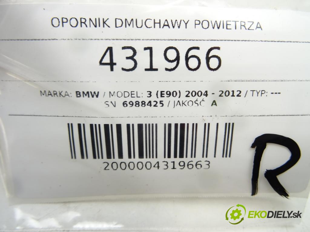 BMW 3 (E90) 2004 - 2012    ---  Odpor, rezistor kúrenia vzduchu 6988425 (Odpory (rezistory) kúrenia)