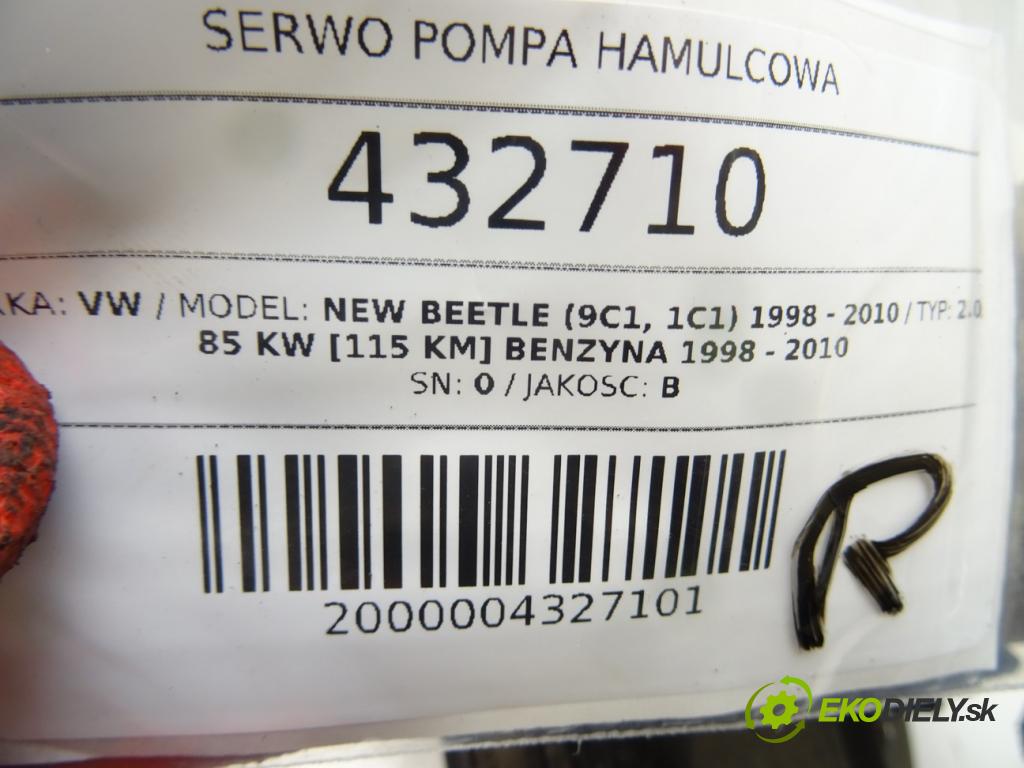 VW NEW BEETLE (9C1, 1C1) 1998 - 2010    2.0 85 kW [115 KM] benzyna 1998 - 2010  Posilovač Pumpa brzdová 1J1614205 (Posilňovače bŕzd)