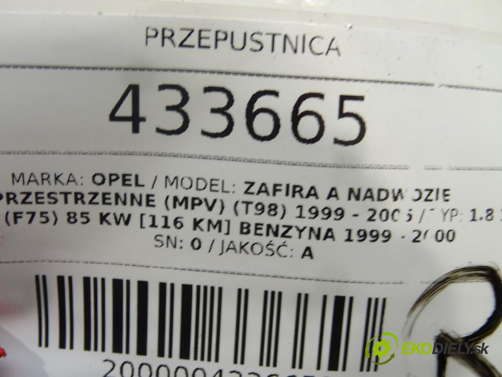 OPEL ZAFIRA A nadwozie wielkoprzestrzenne (MPV) (T98) 1999 - 2005    1.8 16V (F75) 85 kW [116 KM] benzyna 1999 - 2000  Škrtiaca klapka  (Škrtiace klapky)