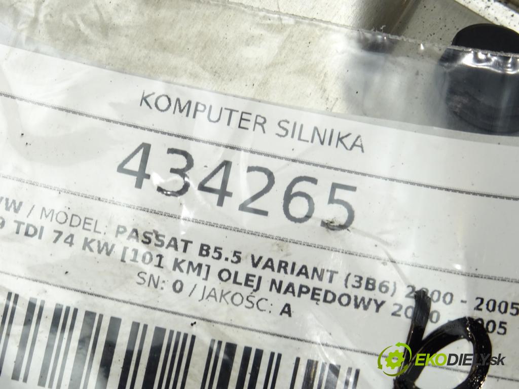 VW PASSAT B5.5 Variant (3B6) 2000 - 2005    1.9 TDI 74 kW [101 KM] olej napędowy 2000 - 2005  riadiaca jednotka Motor 038906019KC (Riadiace jednotky)