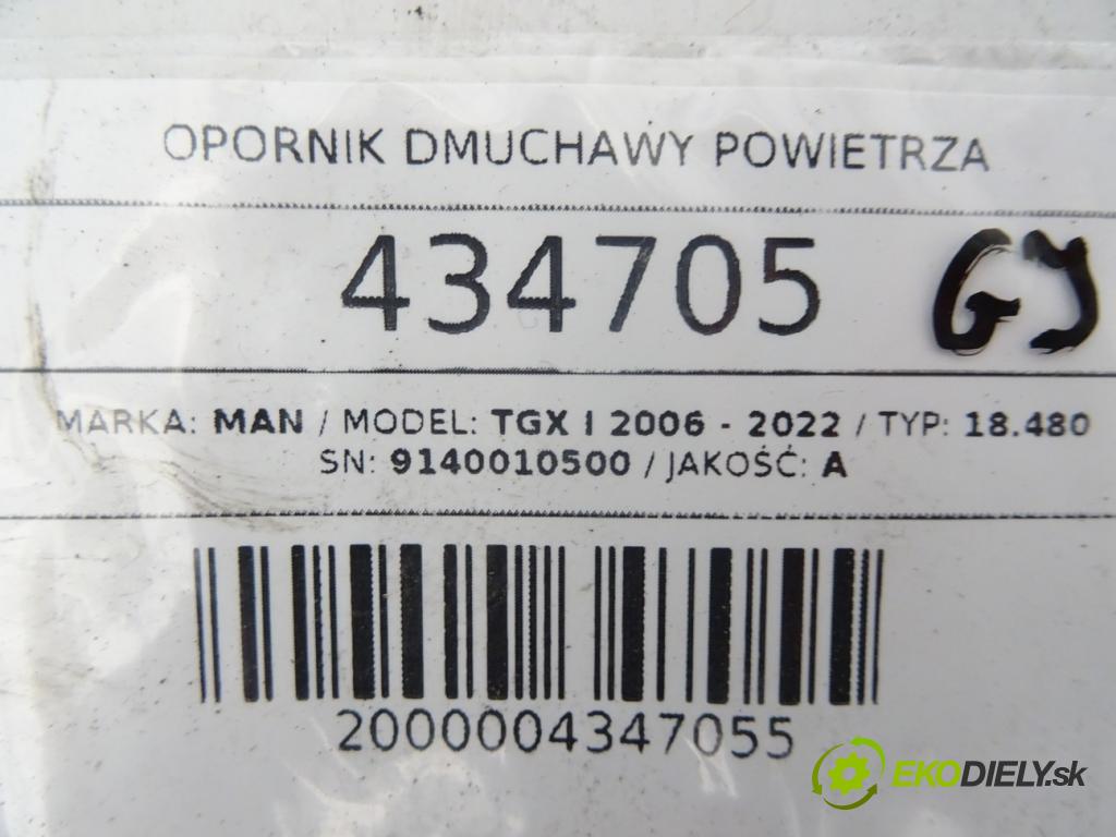 MAN TGX I 2006 - 2022    18.480  Odpor, rezistor kúrenia vzduchu 9140010500 (Odpory (rezistory) kúrenia)