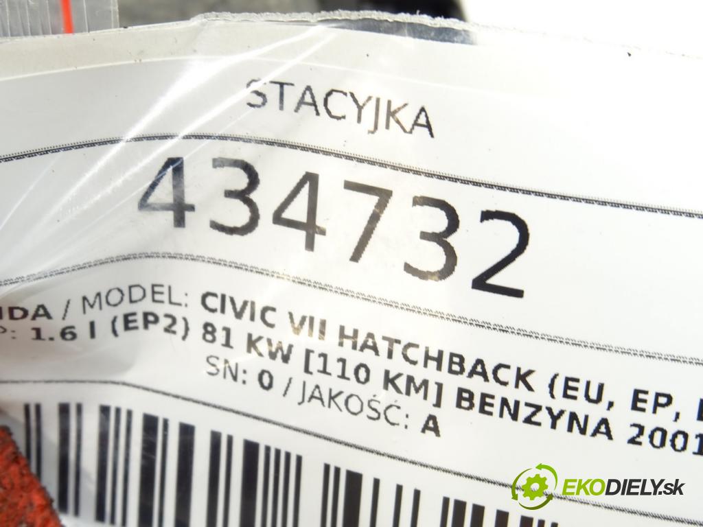HONDA CIVIC VII Hatchback (EU, EP, EV) 2000 - 2006    1.6 i (EP2) 81 kW [110 KM] benzyna 2001 - 2005  spinačka  (Spínacie skrinky a kľúče)