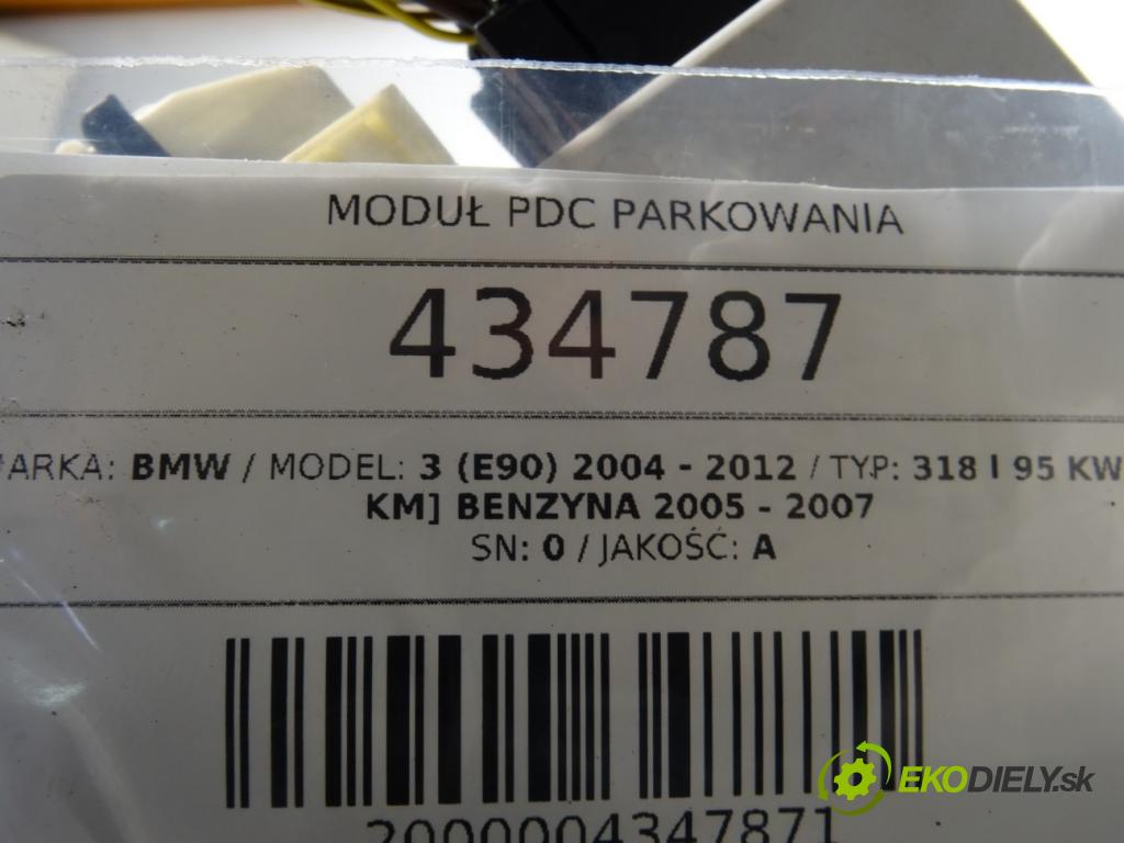 BMW 3 (E90) 2004 - 2012    318 i 95 kW [129 KM] benzyna 2005 - 2007  Modul PDC 6982392 (Ostatné)