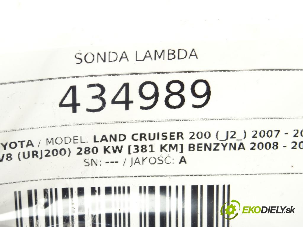 TOYOTA LAND CRUISER 200 (_J2_) 2007 - 2022    5.7 V8 (URJ200) 280 kW [381 KM] benzyna 2008 - 202  sonda lambda 89465-36040 (Lambda sondy)