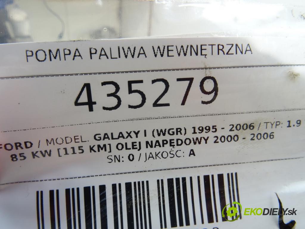 FORD GALAXY I (WGR) 1995 - 2006    1.9 TDI 85 kW [115 KM] olej napędowy 2000 - 2006  Pumpa paliva vnútorná 7M3919050A (Palivové pumpy, čerpadlá, plaváky)