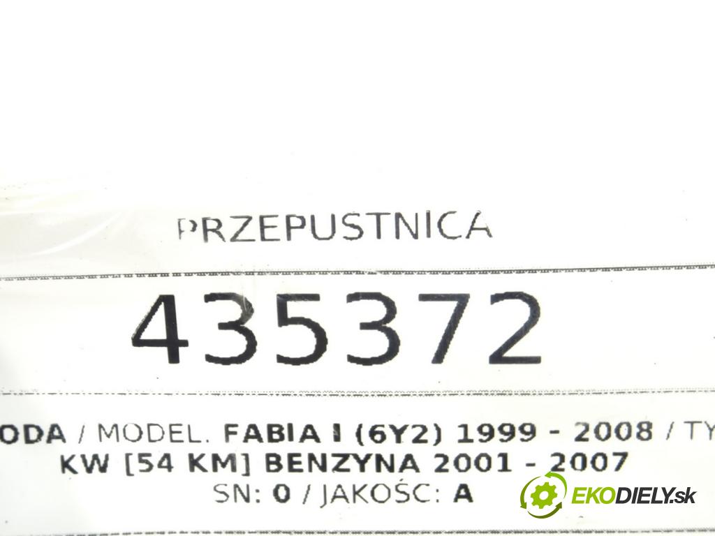 SKODA FABIA I (6Y2) 1999 - 2008    1.2 40 kW [54 KM] benzyna 2001 - 2007  Škrtiaca klapka 03D133062E (Škrtiace klapky)