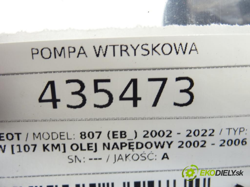 PEUGEOT 807 (EB_) 2002 - 2022    2.0 HDi 79 kW [107 KM] olej napędowy 2002 - 2006  Pumpa vstrekovacia RHT (Vstrekovacie čerpadlá)