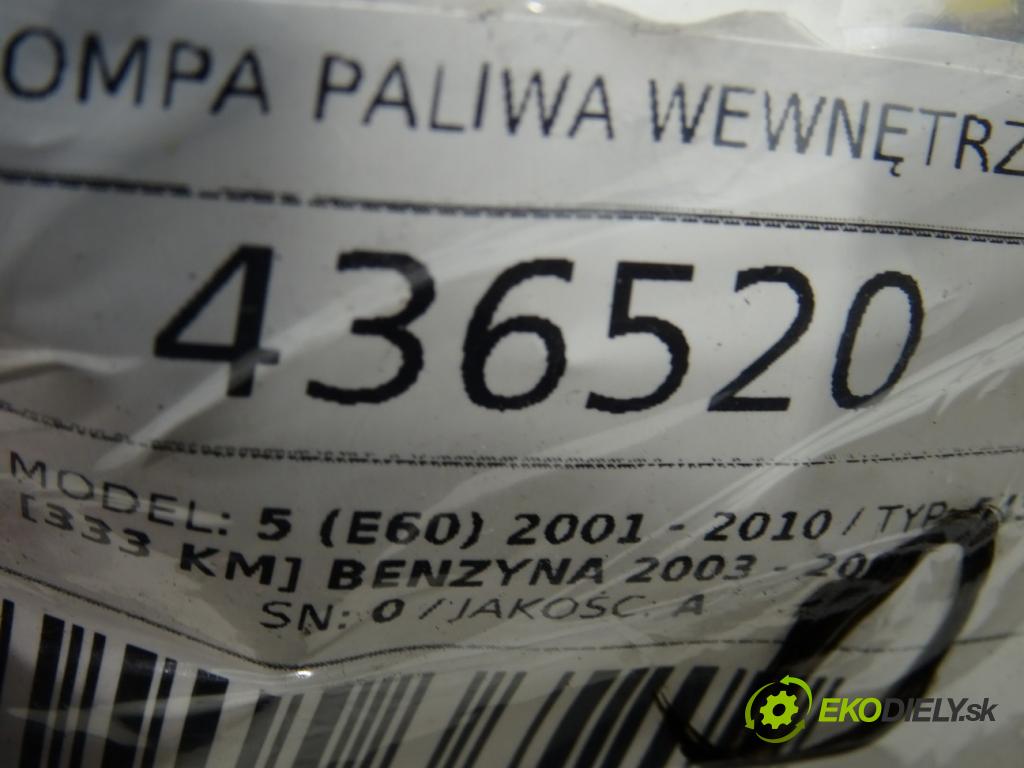 BMW 5 (E60) 2001 - 2010    545 i 245 kW [333 KM] benzyna 2003 - 2005  Pumpa paliva vnútorná  (Palivové pumpy, čerpadlá, plaváky)