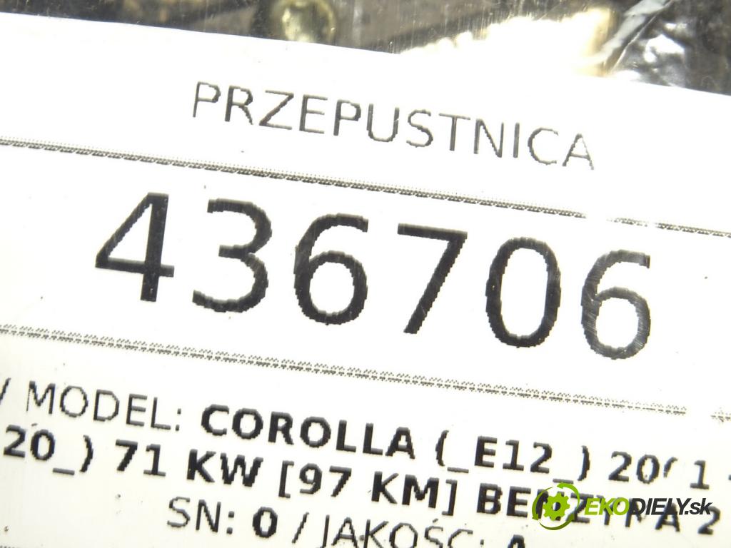 TOYOTA COROLLA (_E12_) 2001 - 2007    1.4 VVT-i (ZZE120_) 71 kW [97 KM] benzyna 2001 - 2  Škrtiaca klapka 22270-22050 (Škrtiace klapky)