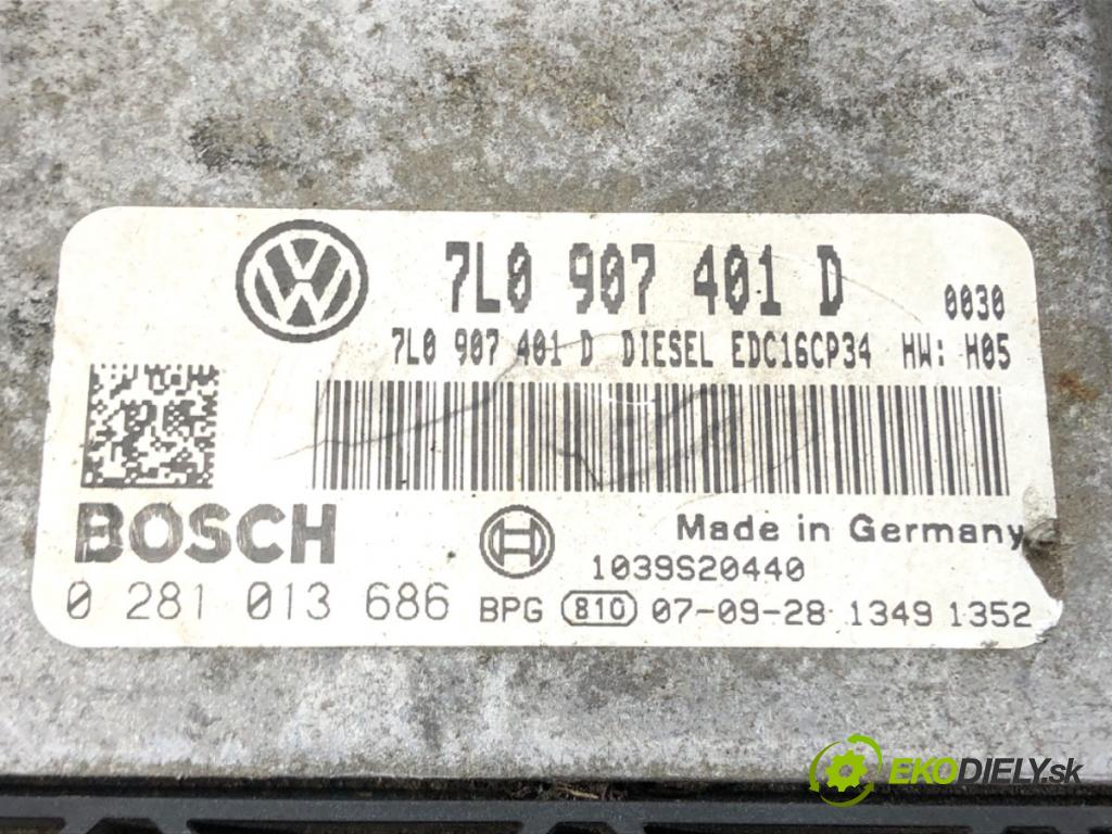 VW TOUAREG (7LA, 7L6, 7L7) 2002 - 2013    3.0 V6 TDI 165 kW [225 KM] olej napędowy 2004 - 20  riadiaca jednotka Motor 7L0907401D 0281013686 (Riadiace jednotky)