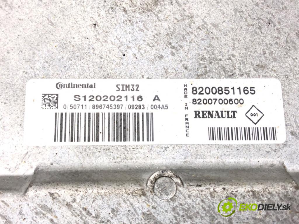RENAULT CLIO III Grandtour (KR0/1_) 2007 - 2022    1.2 16V (KR0P) 74 kW [101 KM] benzyna 2007 - 2012  riadiaca jednotka Motor 8200851165 (Riadiace jednotky)