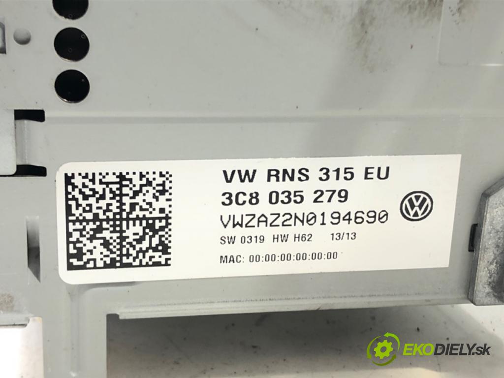VW PASSAT B7 Variant (365) 2010 - 2015    2.0 TDI 103 kW [140 KM] olej napędowy 2010 - 2014  RADIO 3C8035279 (Audio zariadenia)