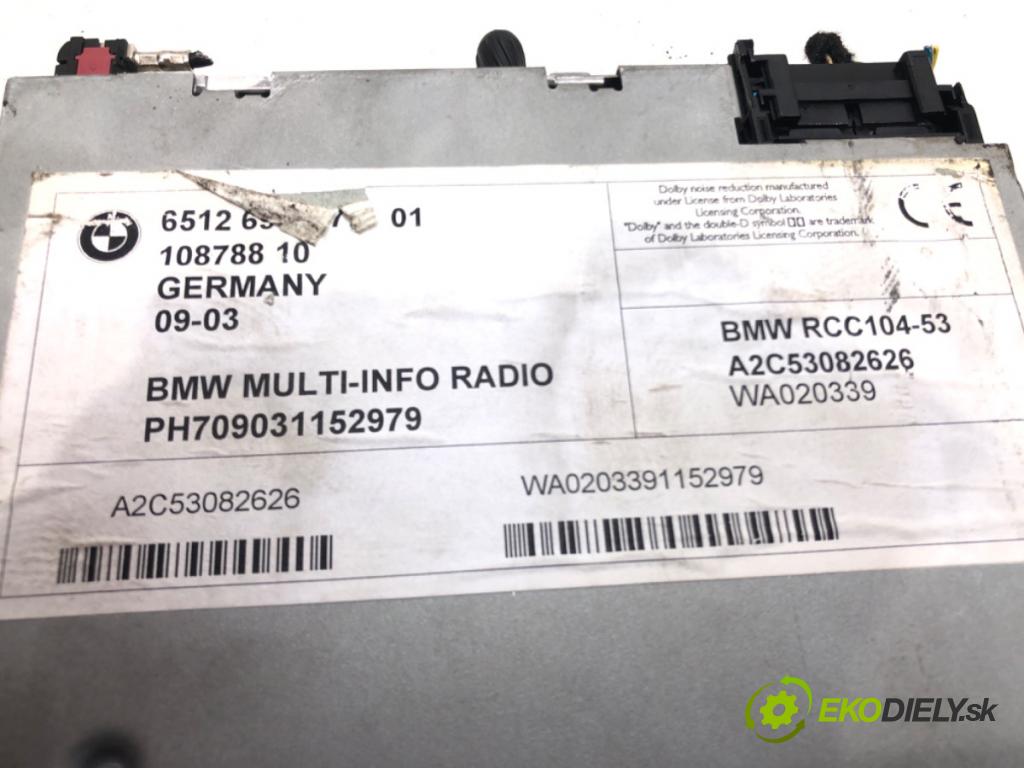 BMW 3 (E46) 1997 - 2005    330 d 150 kW [204 KM] olej napędowy 2003 - 2005  RADIO RCC104-53 (Audio zařízení)