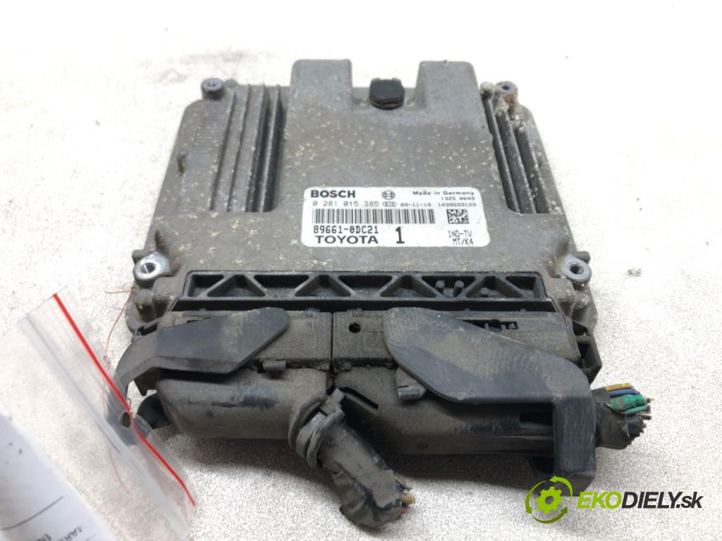 TOYOTA YARIS (_P9_) 2005 - 2014    1.4 D-4D (NLP90_) 66 kW [90 KM] olej napędowy 2005  řídící jednotka motora 0281015385 (Řídící jednotky)