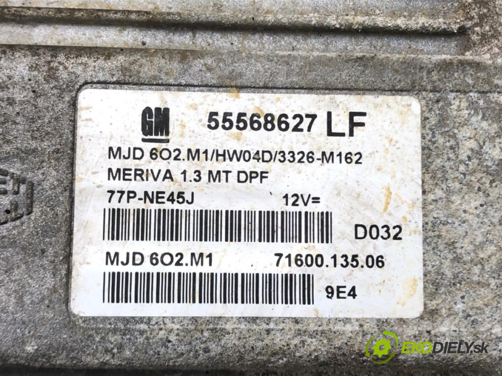 OPEL MERIVA A nadwozie wielkoprzestrzenne (MPV) (X03) 2003 - 2010    1.3 CDTI (E75) 55 kW [75 KM] olej napędowy 2003 -   riadiaca jednotka Motor 55568627 (Riadiace jednotky)