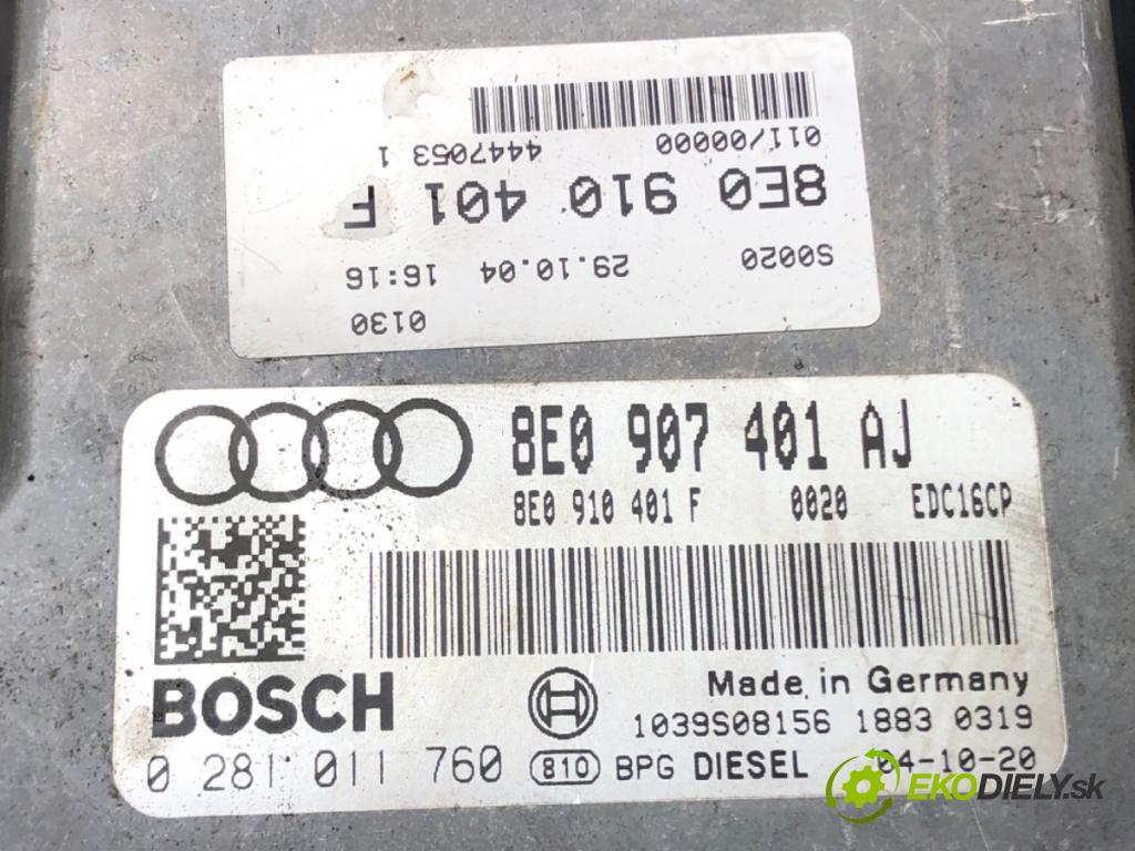 AUDI A4 B7 Avant (8ED) 2004 - 2008    3.0 TDI quattro 150 kW [204 KM] olej napędowy 2004  riadiaca jednotka Motor 8E0907401AJ (Riadiace jednotky)