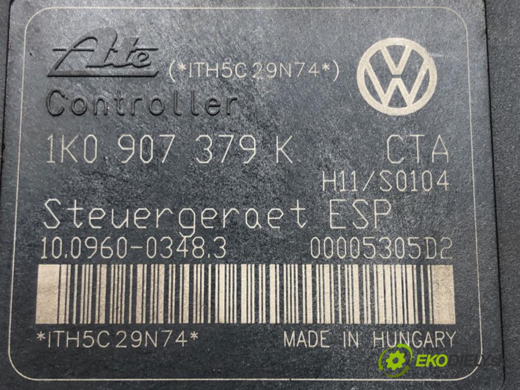 VW GOLF PLUS V (5M1, 521) 2004 - 2013    2.0 TDI 103 kW [140 KM] olej napędowy 2005 - 2011  Pumpa ABS 1K0907379K (Pumpy ABS)