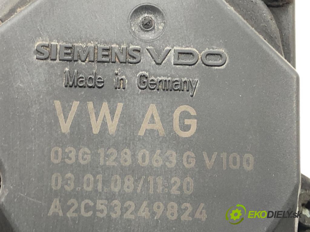 VW PASSAT B6 Variant (3C5) 2005 - 2011    2.0 TDI 103 kW [140 KM] olej napędowy 2005 - 2009  Škrtiaca klapka 03G128063G (Škrtiace klapky)
