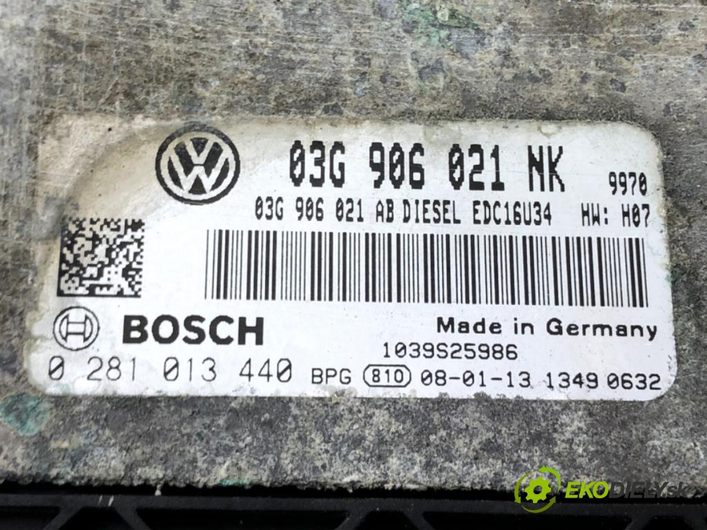 VW PASSAT B6 Variant (3C5) 2005 - 2011    2.0 TDI 103 kW [140 KM] olej napędowy 2005 - 2009  riadiaca jednotka Motor 03G906021NK (Riadiace jednotky)