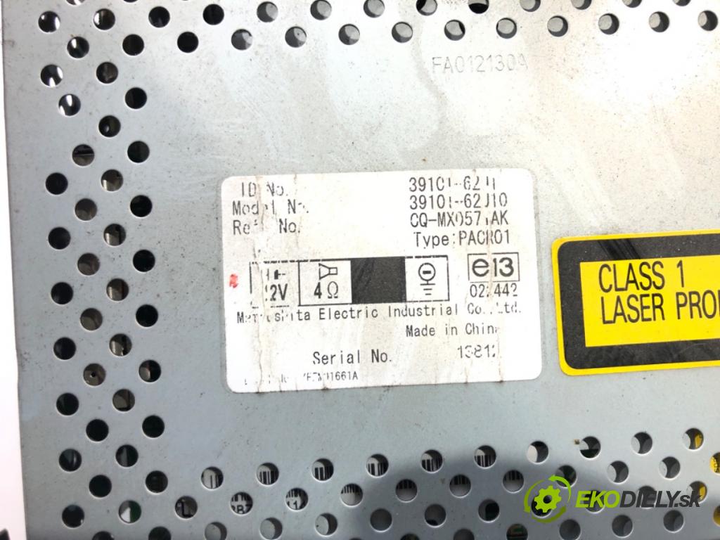 SUZUKI SWIFT III (MZ, EZ) 2005 - 2022    1.3 DDiS (RS 413D) 51 kW [69 KM] olej napędowy 200  RADIO 39101-62J1 (Audio zařízení)