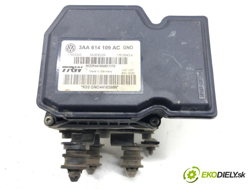 VW PASSAT CC B6 (357) 2008 - 2012    2.0 TSI 155 kW [211 KM] benzyna 2010 - 2012  Pumpa ABS 3AA614109AC (Pumpy ABS)