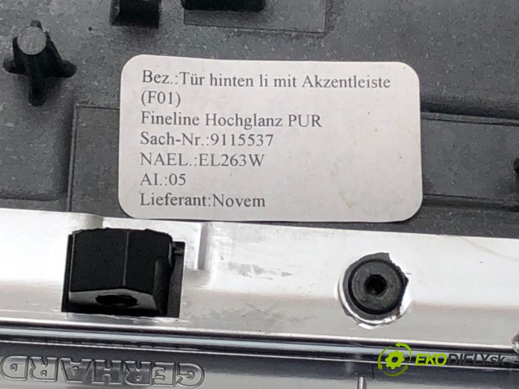 BMW 7 (F01, F02, F03, F04) 2008 - 2015    750 i, Li 300 kW [408 KM] benzyna 2008 - 2012  lišty kryt 9115537 9119317 (Lišty)