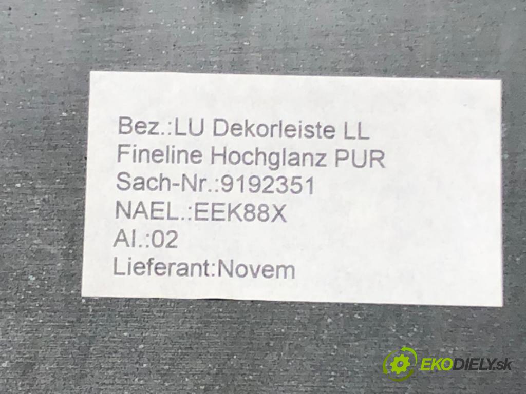 BMW 7 (F01, F02, F03, F04) 2008 - 2015    750 i, Li 300 kW [408 KM] benzyna 2008 - 2012  lišty kryt 9115537 9119317 (Lišty)