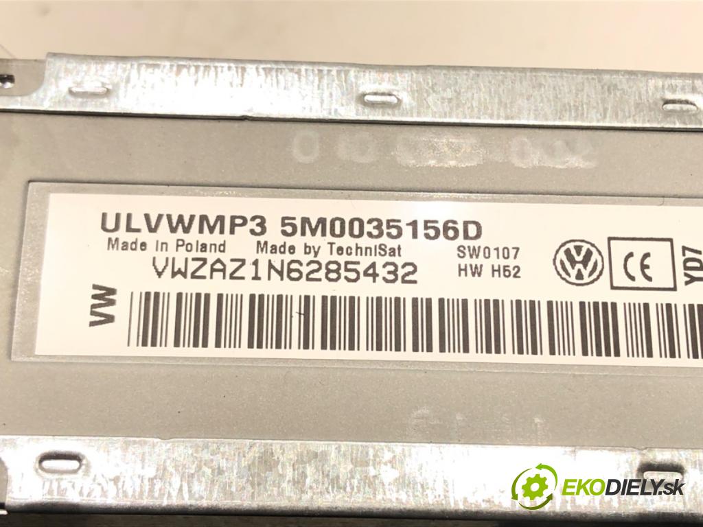 VW POLO V (6R1, 6C1) 2009 - 2022    1.4 (6R1) 63 kW [85 KM] benzyna 2009 - 2014  RADIO 5M0035156D (Audio zařízení)