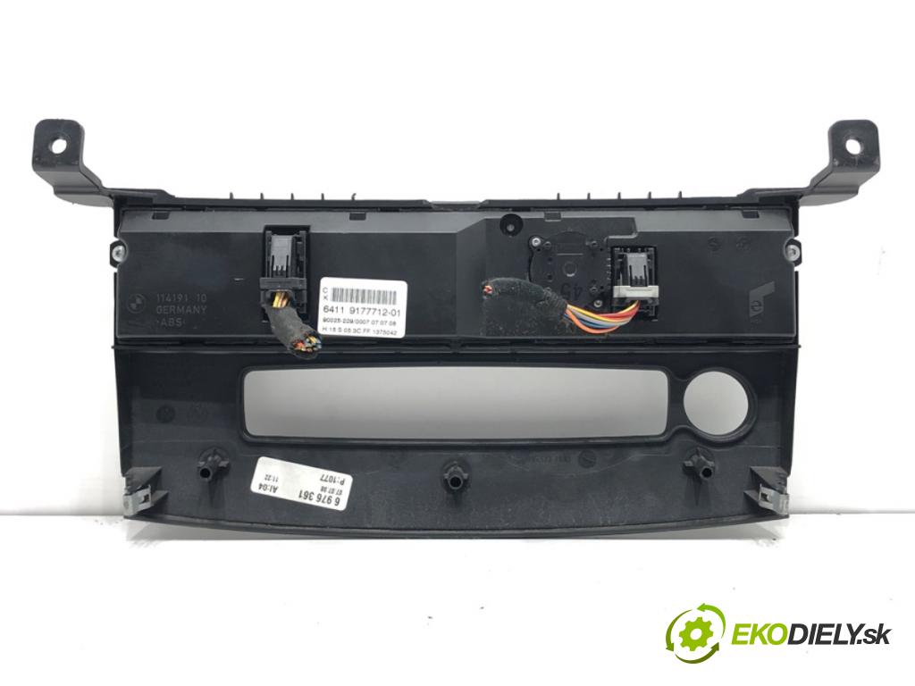 BMW 5 Touring (E61) 2004 - 2010    530 d 173 kW [235 KM] olej napędowy 2007 - 2010  Panel ovládania kúrenia 9177712 (Prepínače, spínače, tlačidlá a ovládače kúrenia)