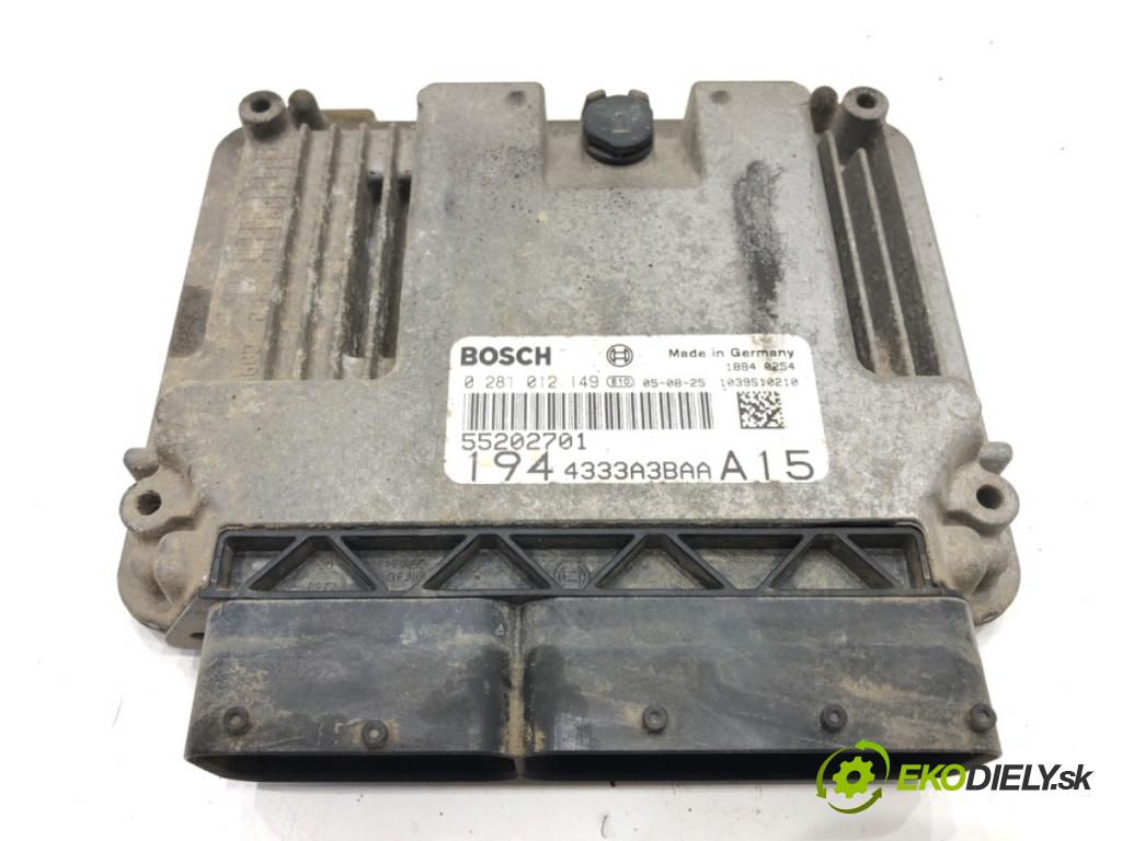 FIAT CROMA (194_) 2005 - 2022    1.9 D Multijet (194AXC1B, 194AXC12) 110 kW [150 KM] olej napędowy 2005 - 2011  riadiaca jednotka Motor 0281012149 55202701 (Riadiace jednotky)