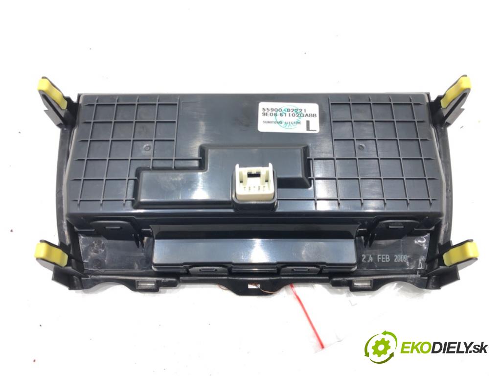 TOYOTA AURIS (_E15_) 2006 - 2012    1.4 D-4D (NDE150_) 66 kW [90 KM] olej napędowy 2007 - 2012  Panel ovládania kúrenia 55900-02221 (Prepínače, spínače, tlačidlá a ovládače kúrenia)