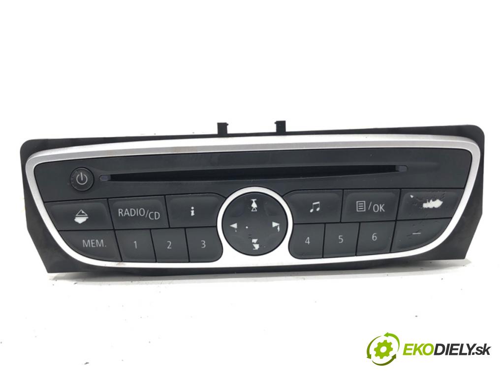 RENAULT MEGANE III liftback (BZ0/1_, B3_) 2008 - 2022    1.6 16V (BZ1B, BZ1H) 81 kW [110 KM] benzyna 2008 - 2022  RADIO 281150030R (Audio zariadenia)