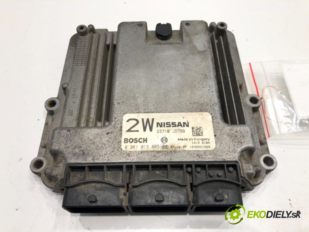 NISSAN QASHQAI / QASHQAI +2 I (J10, NJ10, JJ10E) 2006 - 2014    2.0 dCi 110 kW [150 KM] olej napędowy 2007 - 2013  riadiaca jednotka Motor 23710JD78B (Riadiace jednotky)