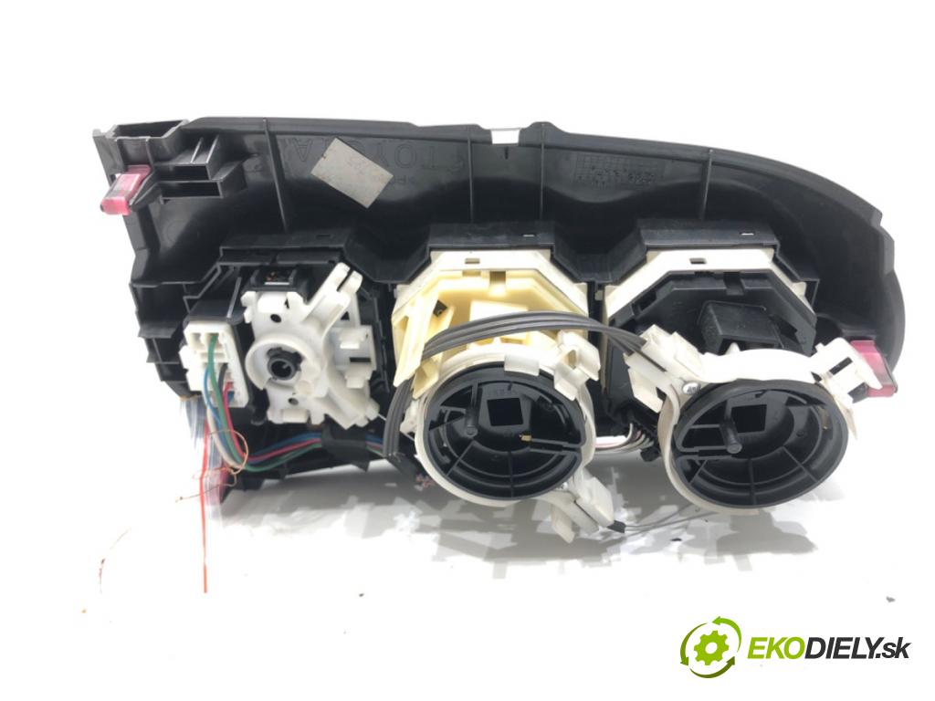 TOYOTA YARIS (_P9_) 2005 - 2014    1.4 D-4D (NLP90_) 66 kW [90 KM] olej napędowy 2005 - 2012  Panel ovládania kúrenia 55406-0D190 (Prepínače, spínače, tlačidlá a ovládače kúrenia)