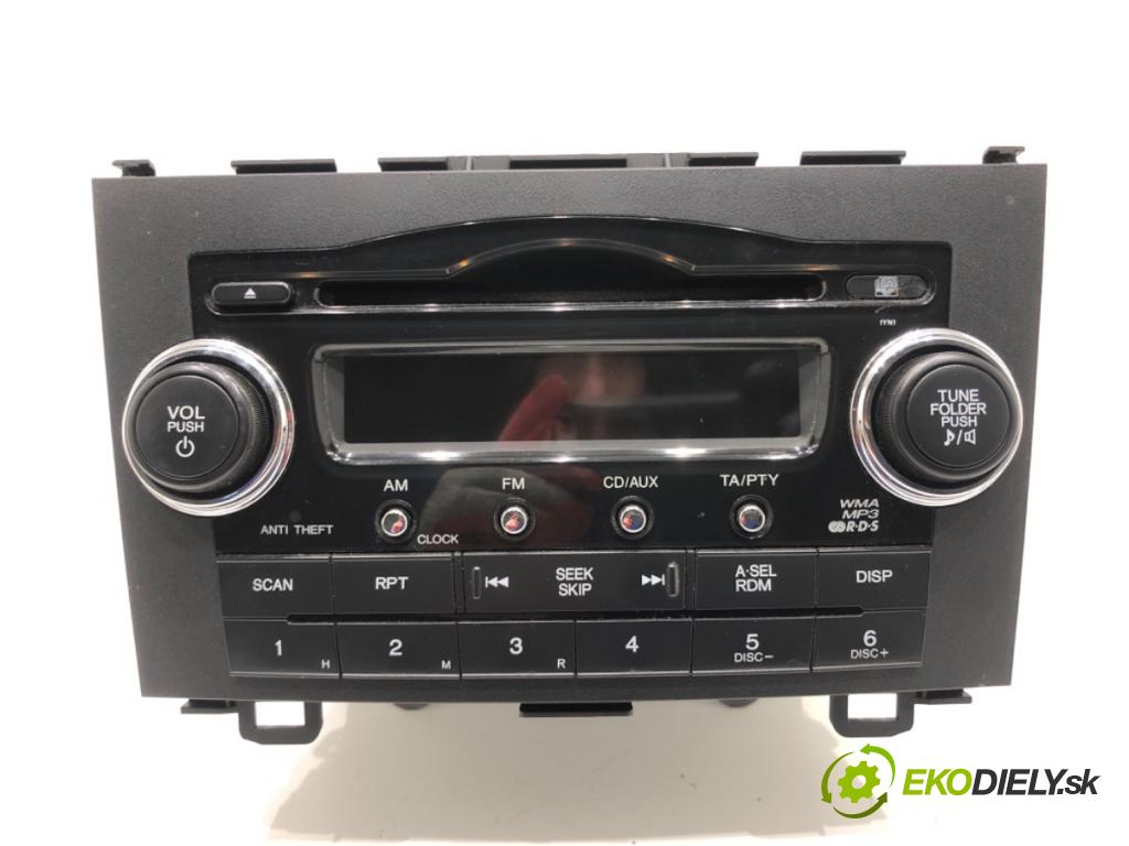 HONDA CR-V III (RE_) 2006 - 2022    2.0 i-VTEC (RE5, RE1) 110 kW [150 KM] benzyna 2007 - 2012  RADIO 39100-SWA-G102 (Audio zařízení)