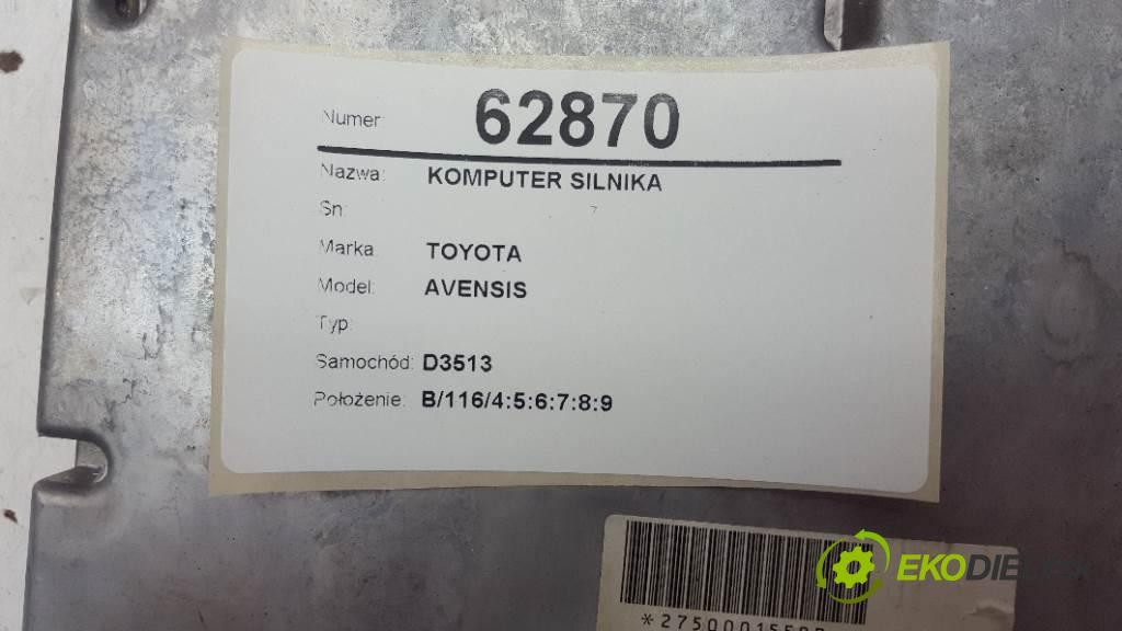 TOYOTA AVENSIS  2001 110kW      1998 řídící jednotka motora  (Řídící jednotky)