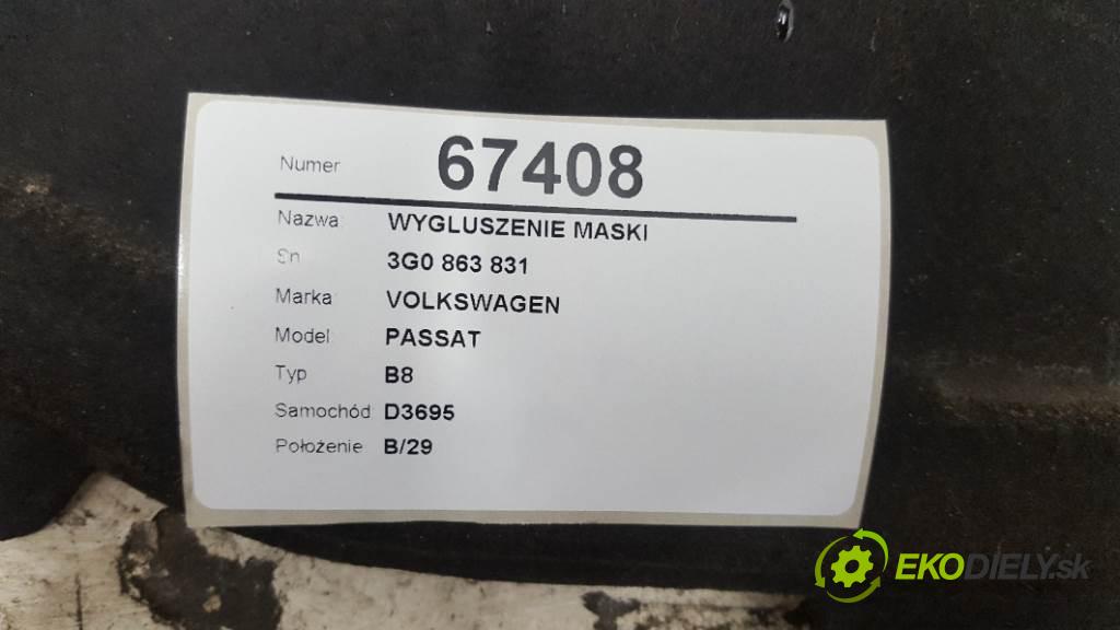 VOLKSWAGEN PASSAT B8 2017 110kW B8 1968 HLADKÉ kapoty 3G0 863 831