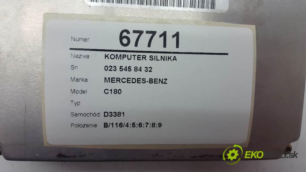 MERCEDES-BENZ C180   1998 122 kW   1799 řídící jednotka motora 023 545 84 32 (Řídící jednotky)