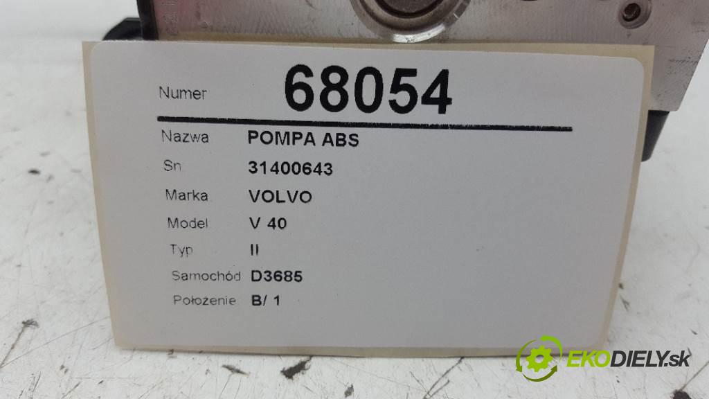 VOLVO V 40 II 2014 140kW II 1969 Pumpa ABS 31400643 (Pumpy ABS)