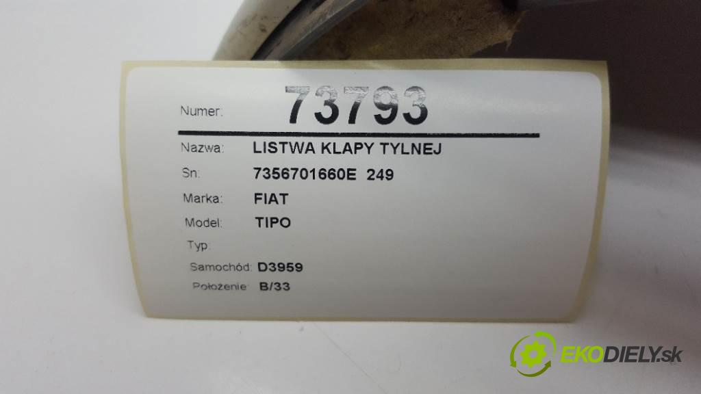 FIAT TIPO  2017 0 kW    0 Lišta dverí zad 7356701660E  249 (Lišty)