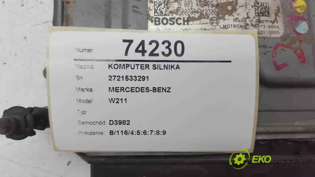 MERCEDES-BENZ W211  2006 170kW     2996 řídící jednotka motora 2721533291 (Řídící jednotky)