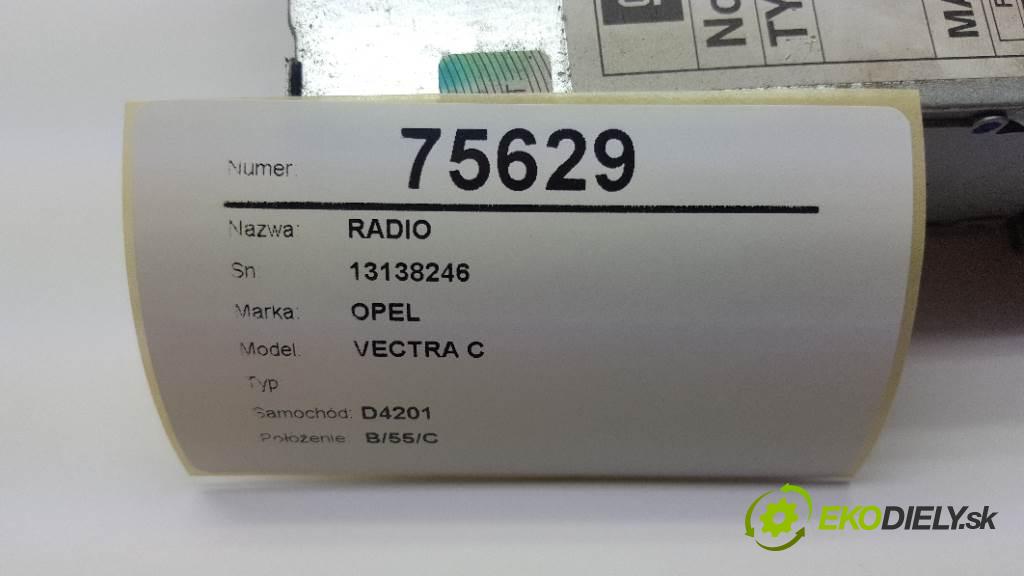 OPEL VECTRA C  2004 110kW   1910 RADIO 13138246 (Audio zařízení)