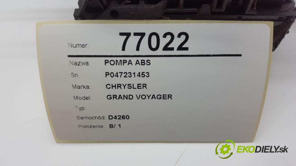 CHRYSLER GRAND VOYAGER  2006 110kW   2776 Pumpa ABS P047231453 (Pumpy ABS)