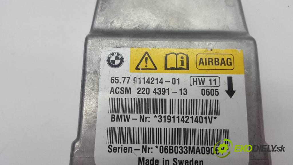 BMW 5-SERIES 520D 2006 120kW 520D 1995 senzor airbag 65779114214 (Snímače)