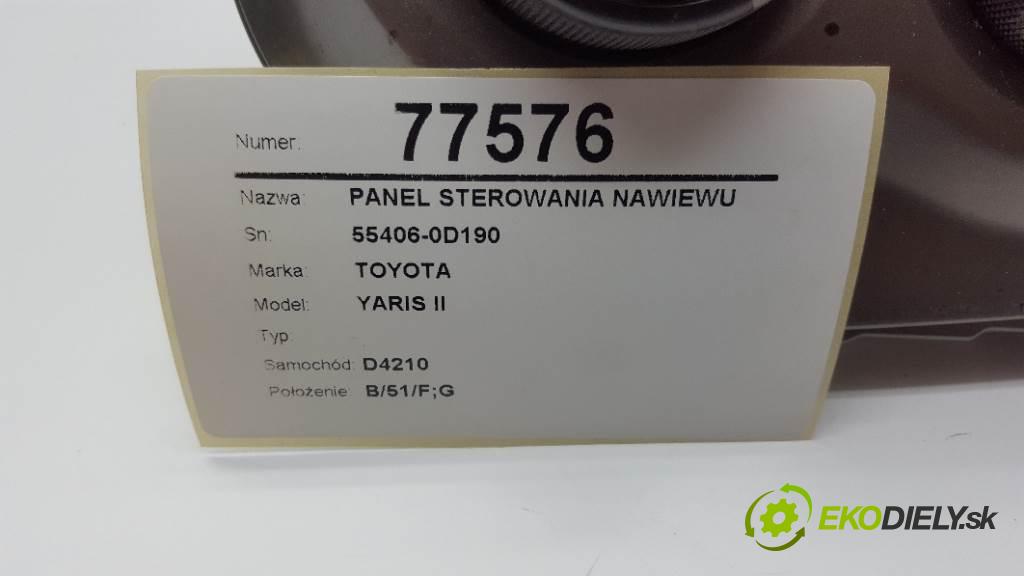 TOYOTA YARIS II  2011 51kW    998 Panel ovládaní topení 55406-0D190 (Ovládaní topení a přepínače)