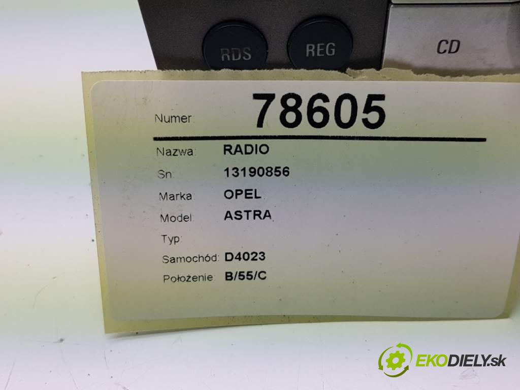 OPEL ASTRA  2006 66kW   1248 RADIO 13190856 (Audio zařízení)